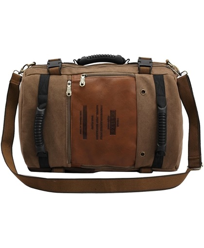 KAUKKO FH09 Fashion multifunctioneel Men Canvas Crossbody Bag Hand Bag Messenger Bag Outdoors Hiking Camping Travelling Bag, Size: 45 x 29 x 17 cm(Khaki)