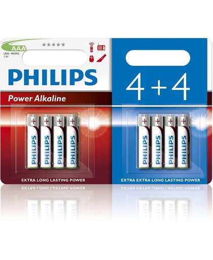 Philips Power Alkaline Batterij LR03P8BP/10 oplaadbare batterij/accu