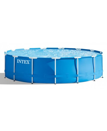 Intex Opzetzwembad Metal Frame Pool Set 732 x 132 cm blauw