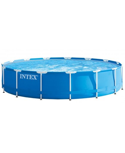 Intex Opzetzwembad Metal Frame Pool Set 457 x 91 cm blauw