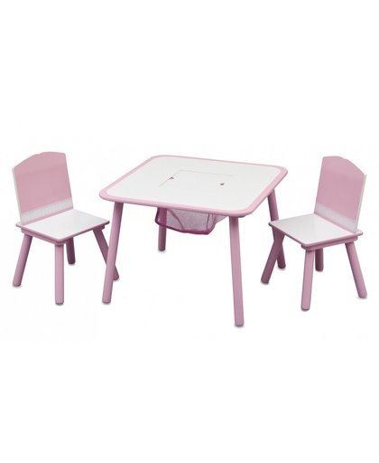Delta Kids tafel met stoelen hout roze