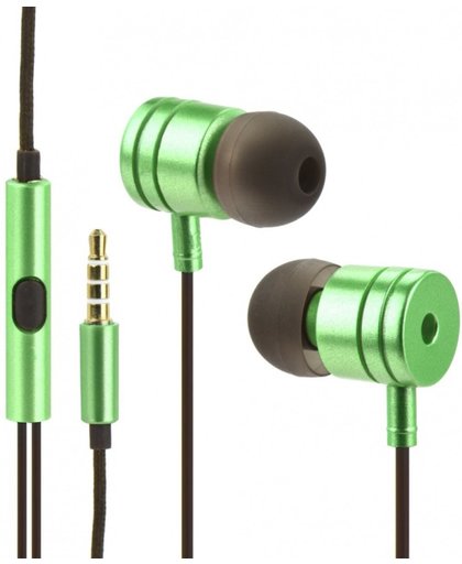 In-ear Stereo Aluminium Headset - Groen