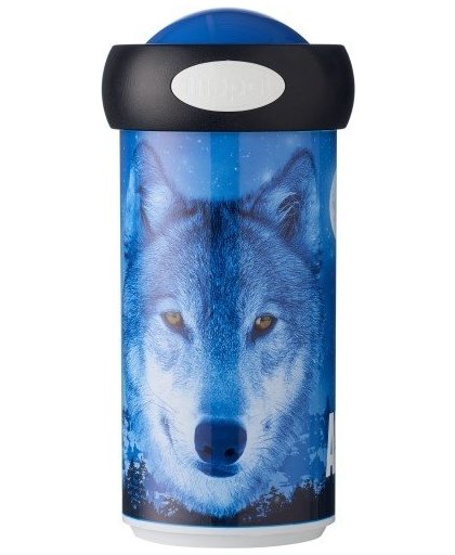 Rosti Mepal Animal Planet Schoolbeker wolf blauw