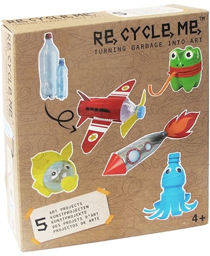Re-cycle-me knutselpakket met plastic flessen stoer