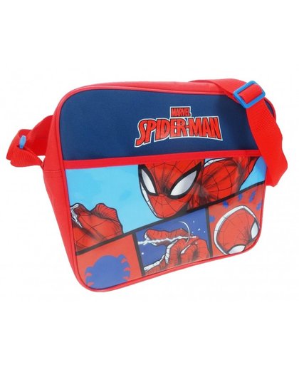 Marvel Spider Man schoudertas rood/blauw 29 x 34 x10 cm