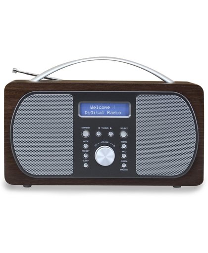 Soundmaster DAB600 Klok Digitaal Bruin radio