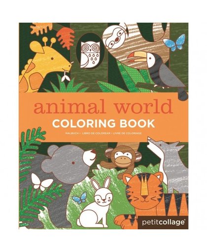 Petit Collage kleurboek dierenwereld 21 x 17 cm
