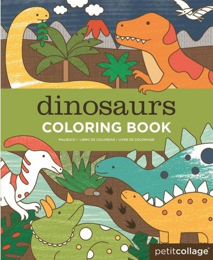 Petit Collage kleurboek dinosaurussen 21 x 17 cm