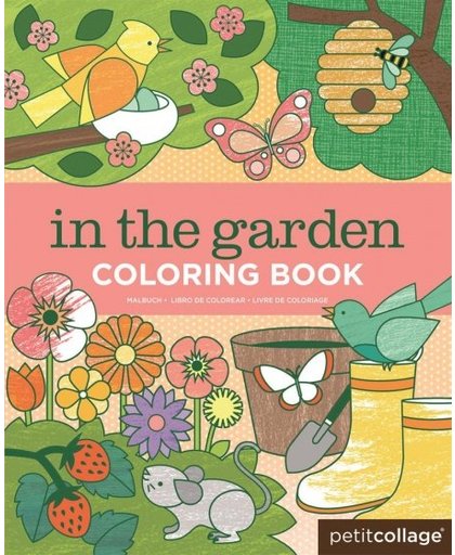 Petit Collage kleurboek in de tuin 21 x 17 cm