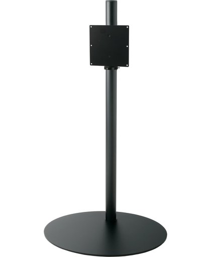 Cavus zwarte vloerstandaard met zwarte voet voor TV's tot 65 inch - 120 cm hoog
