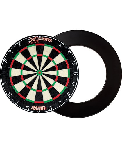 XQ Max - Razor 1 Bristle - dartbord - inclusief - dartbord surround ring - zwart