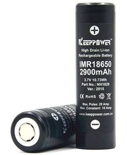1 Stuk - Keeppower IMR18650 18650 20A 3.7V 2900mAh oplaadbare batterij NH1829
