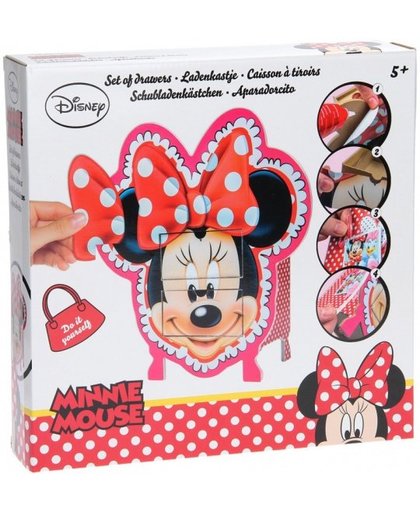 Disney maak je eigen ladenkastje Minnie Mouse 30 x 30 x 7 cm roze