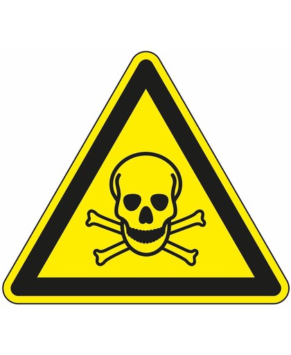 Waarschuwingssticker 'Waarschuwing voor giftige stoffen', ISO 7010, SL 200 mm