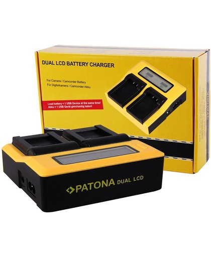PATONA Dual LCD USB Charger for Kodak LB070 LB-070