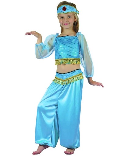 Blauw Arabische danseres outfit voor meisjes - Verkleedkleding - 134-146