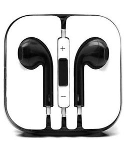 Oordopjes met headset voor Apple iPhone | Met afstandbediening | Muziek luisteren & telefoongesprekken voeren | Zwart-wit
