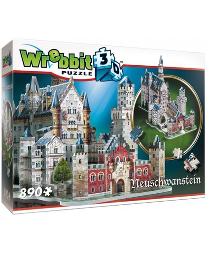 Wrebbit 3D puzzel Neuschwanstein Castle 890 stukjes