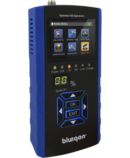 Blueqon BSF-700 Blue Satmeter HD Spectrum - Satellietmeter | Satfinder