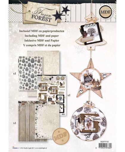 DIY Kerst MDF Hanger Pakket - Frozen Forest - Maak je eigen Houten Kerst Hanger