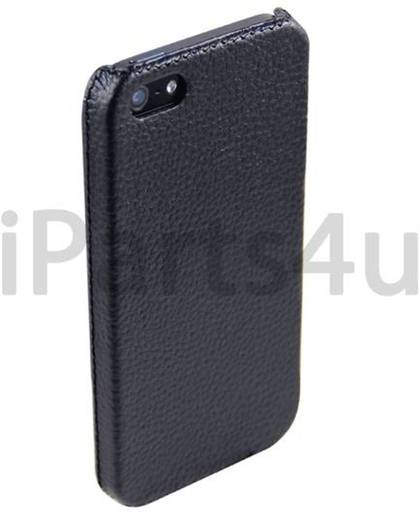 Hardcover Snap Case iPhone 5/5S Luxe Leder Zwart
