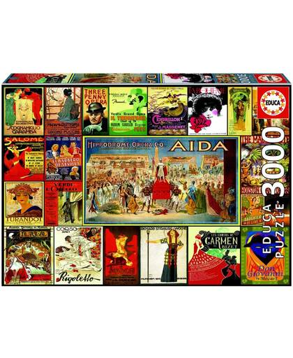Educa  De opera  Collage van affiches  Legpuzzel 3000 stukjes