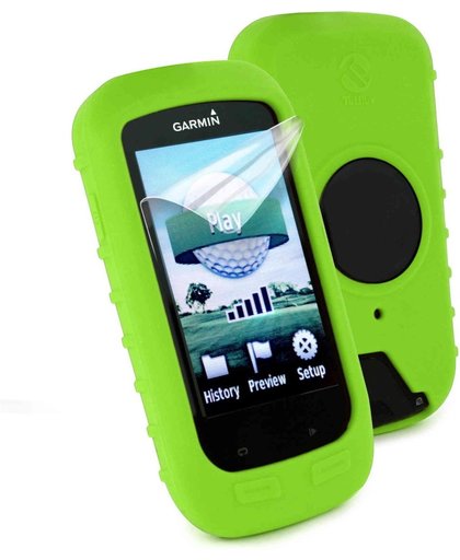 Tuff-Luv Silicone Gel hoes & scherm bedekking voor Garmin Golf Approach G8- Groen