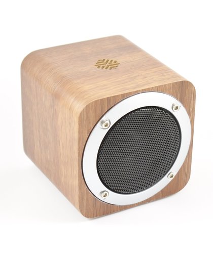 Houten Bluetooth Speaker 10W - Met FM Radio - Ingebouwde accu - 10 x 10 x 10 cm
