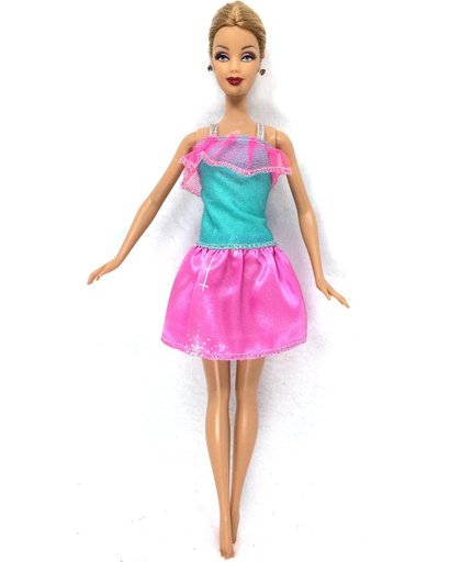 Leuk zomers kleding setje Roze / Mint voor de Barbie pop - NBH®