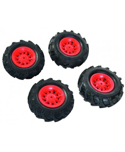 Rolly Toys luchtbanden RollyFarmtrac Premium zwart/rood 4 stuks
