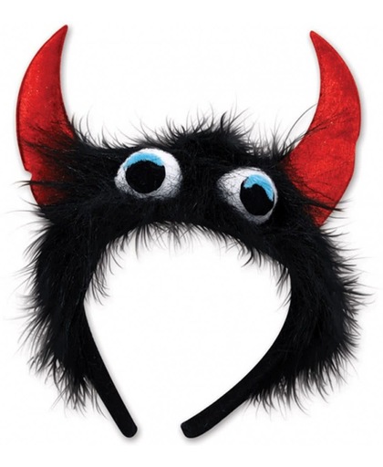 Halloween Monster diadeem zwart/rood