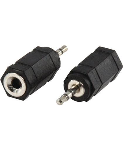 Adapter plug 2.5mm Jack Male stereo stekker - 3.5mm Jack Female stereo kontra stekker