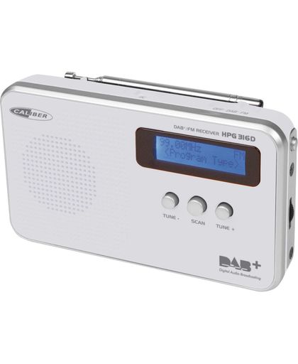 Caliber HPG316D - Draagbare FM / DAB+ radio met ingebouwde batterij - Wit
