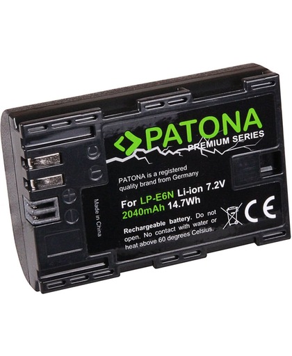 PATONA Premium Battery f. Canon LP-E6N LPE6N XC10 EOS 80D 7D 70D 6D 60D