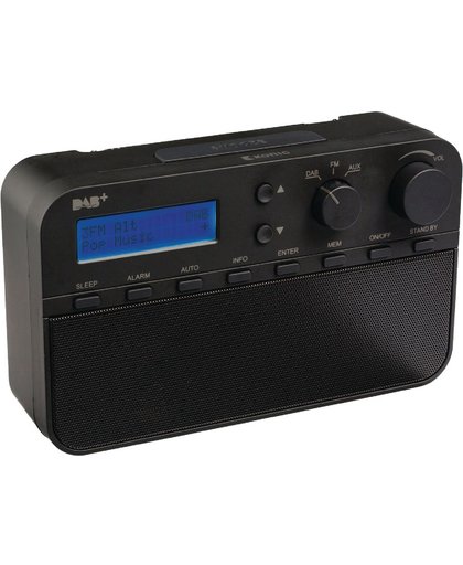 DAB+ radio 20 voorkeurzenders en alarmklok zwart