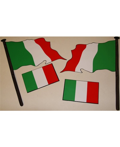 Sticker set van de Italiaanse vlag