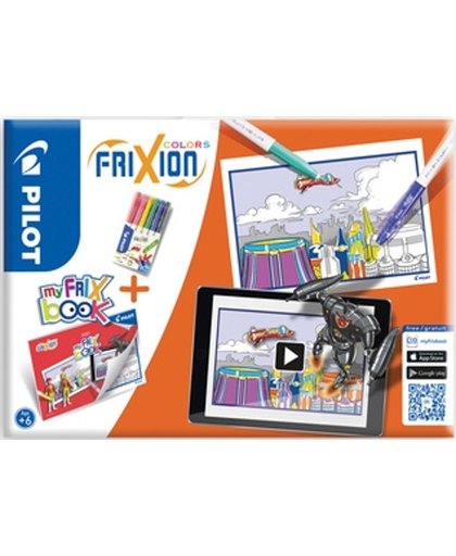 Frixion Colors - Pilot Viltstift - 6 Stuks + kleurboek