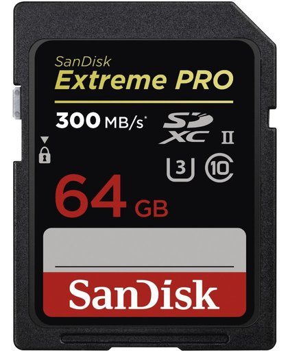 SanDisk SDXC Extreme Pro 64GB 300MB/s C10 UHS-II U3