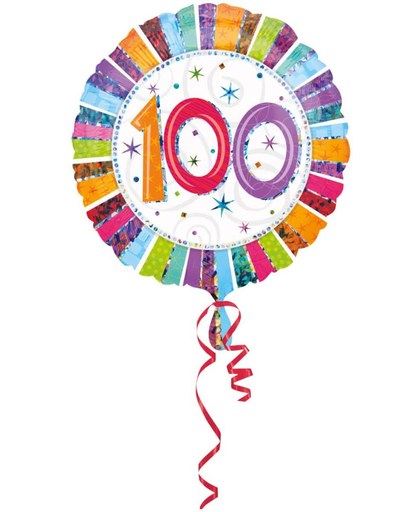 Ballon Verjaardag 100 Jaar Gekleurd