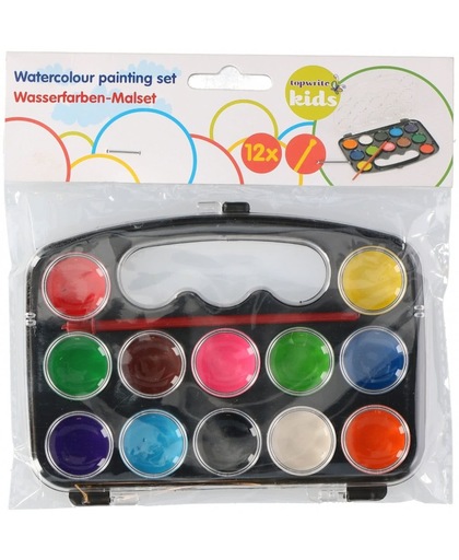 Schilder waterverf set 12 kleuren - voor kinderen