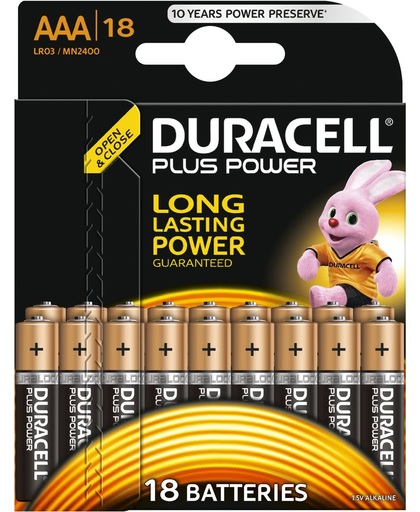 Duracell AAA Plus Power Alkaline Batterijen