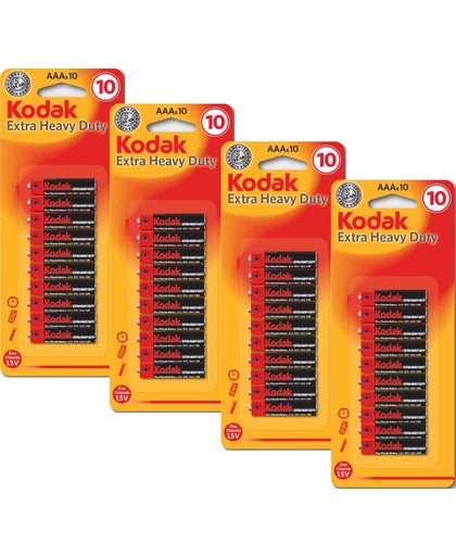 Batterij AAA Batterijen Kodak Extra Heavy Duty Goede kwaliteit Batterijen - Gratis Verzending - Mini Penlite - 40 Stuks