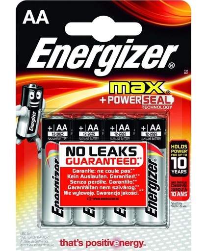 Energizer AA Max Alkaline 1.5V niet-oplaadbare batterij