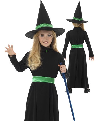 Wicked Witch kostuum voor meisje maat 116 -128  - Heksenjurk - Verkleedkleding heks
