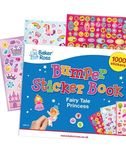 Boekjes boordevol stickers met sprookjesthema voor knutsel- en kunstprojecten voor kinderen (1000 stuks per verpakking)