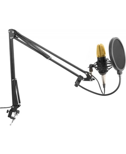 Vonyx CMS400B studio microfoon met arm en popfilter