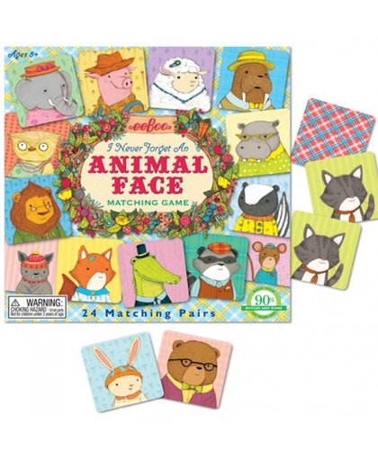 Eeboo Memory Matching Game I Never Forget AN Animal Face