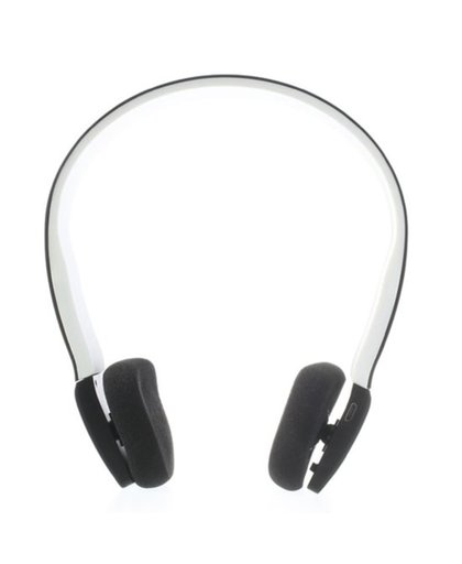 GadgetBay On-ear draadloze bluetooth Stereo Koptelefoon headset - Wit Zwart Microfoon