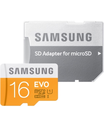 Samsung 16GB, MicroSDHC EVO 16GB MicroSDHC UHS Klasse 10 flashgeheugen