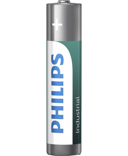 Philips Batterijen AAA Industrial Zilver/groen 10 Stuks